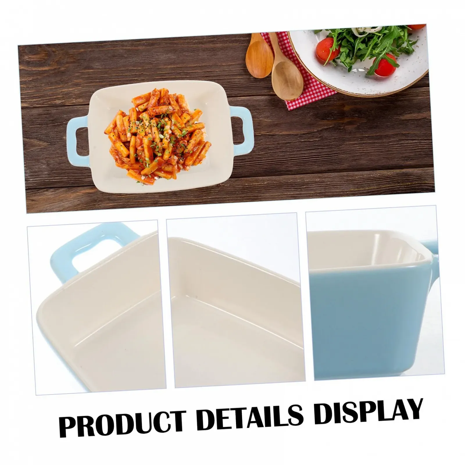 Форма для запекания TOYANDONA керамическая жаростойкая для духовки гладкая поверхность, фото №6