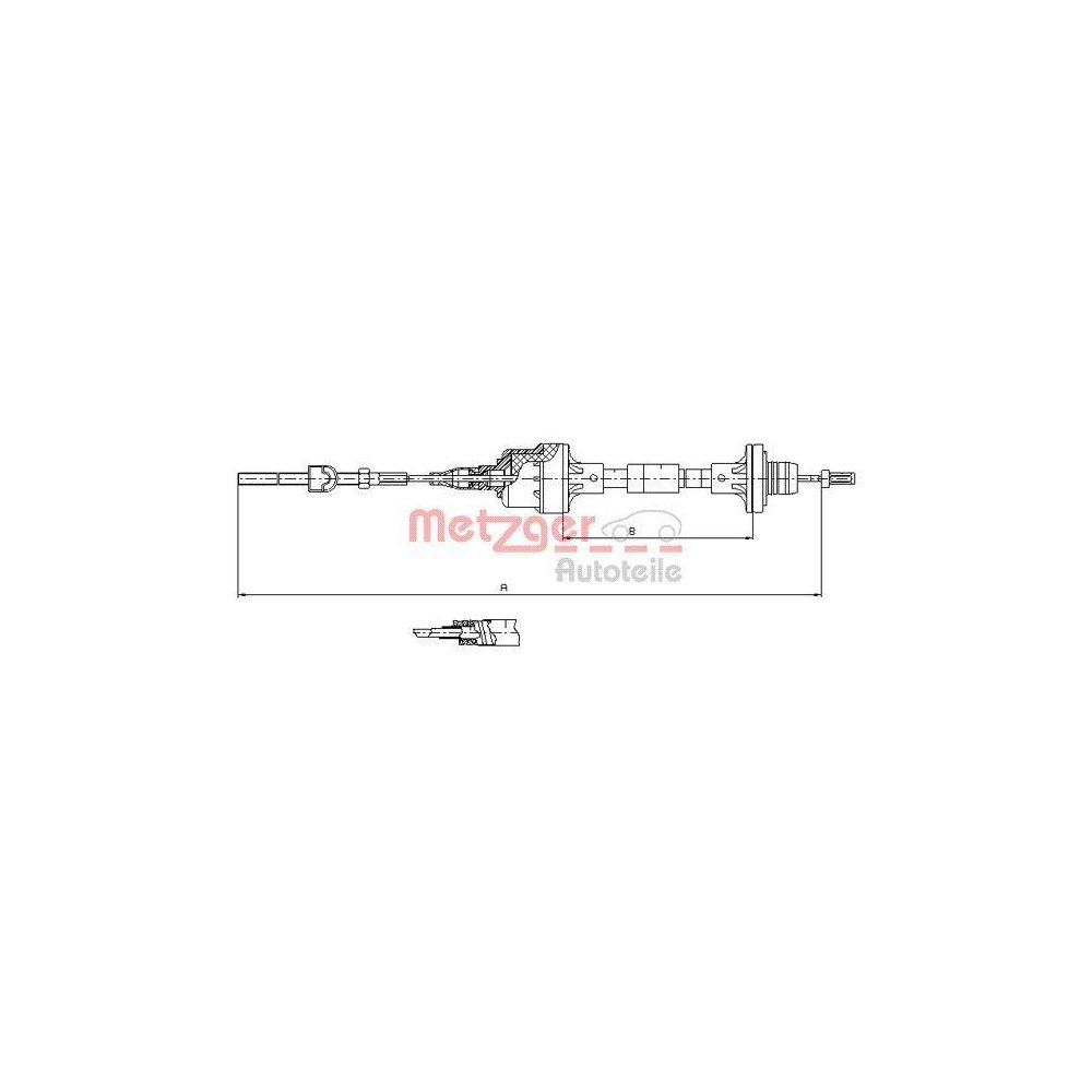 Трос зчеплення METZGER 11.2561 для OPEL, фото №1