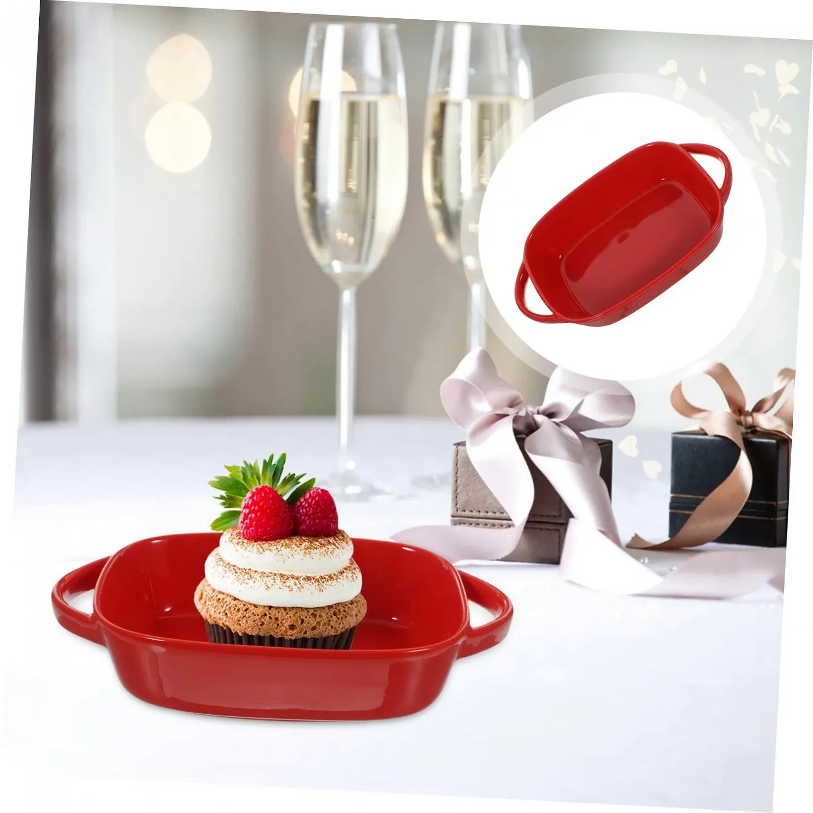 Форма для запекания SOIMISS керамическая с двойными ручками жаростойкая, фото №4