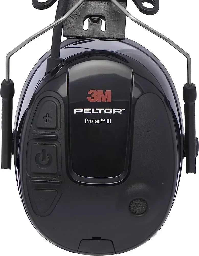 Активні навушники 3M PELTOR ProTac III Slim / SNR 26 дБ / AUX 3.5 мм / Активне шумозаглушення / Чорні (MT13H220A), фото №2