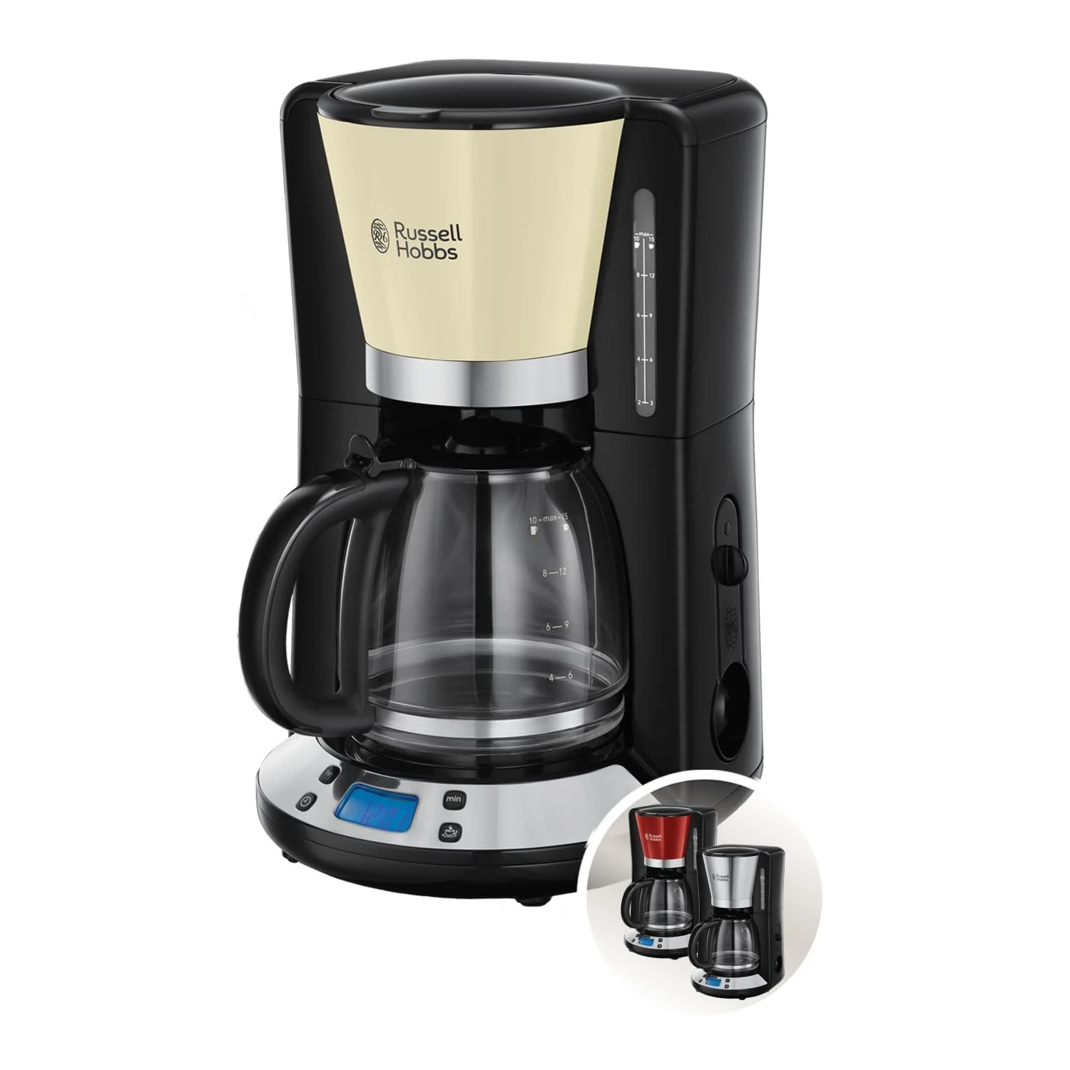 Кофеварка фильтровальная Russell Hobbs Colours+ Digital 1.25 л 1100 Вт Cream, фото №1