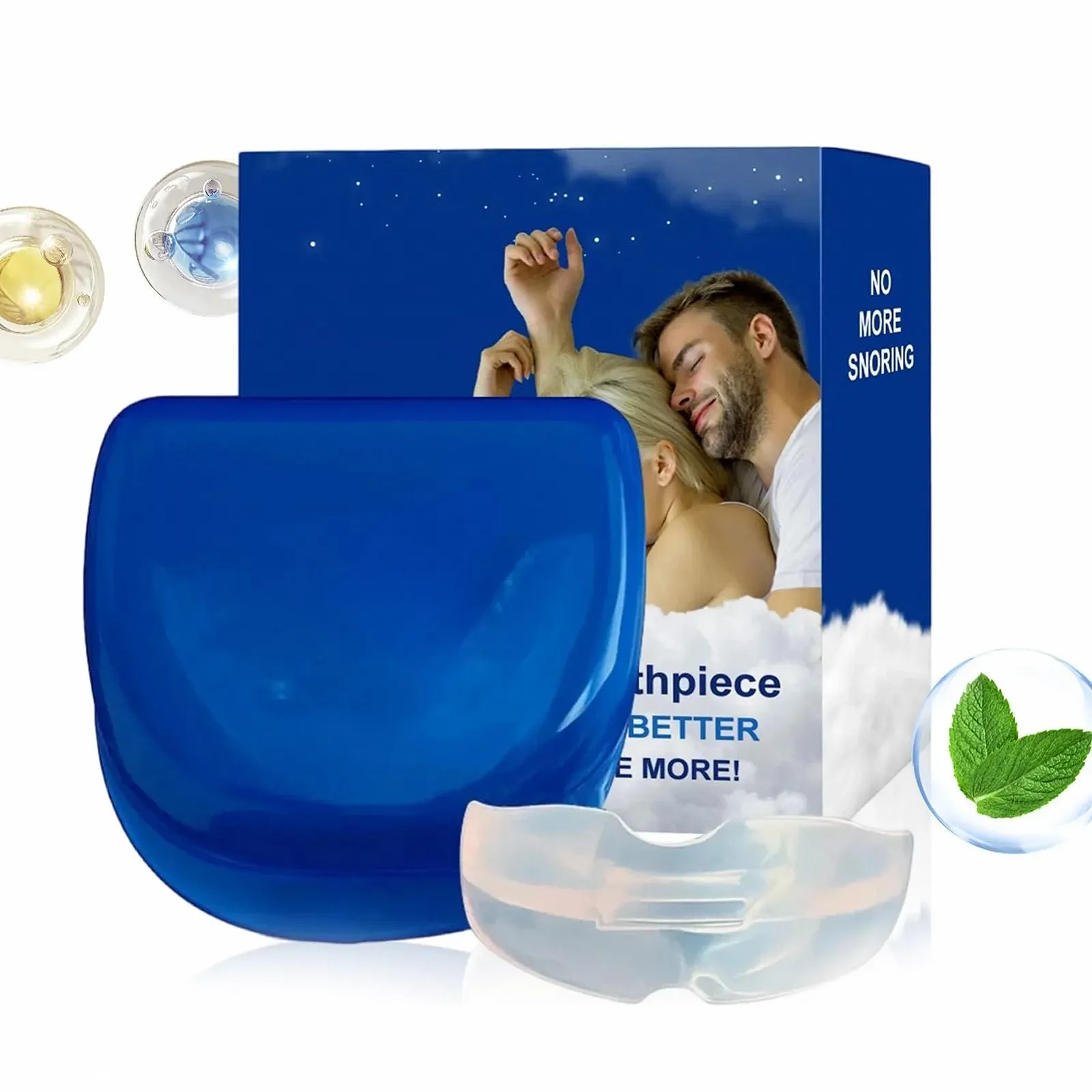 Капа від хропіння Регульована для чоловіків, жінок і літніх людей для дому, подорожей і спальні, фото №1