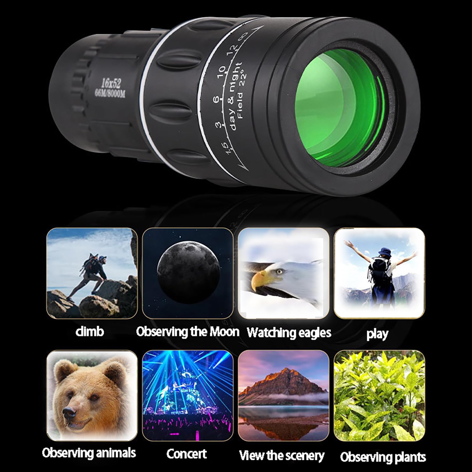 Монокуляр TAZYMKSD 8x50 з утримувачем для смартфона та штативом, фото №4 Монокуляр TAZYMKSD 8x50 з утримувачем для смартфона та штативом, фото №4