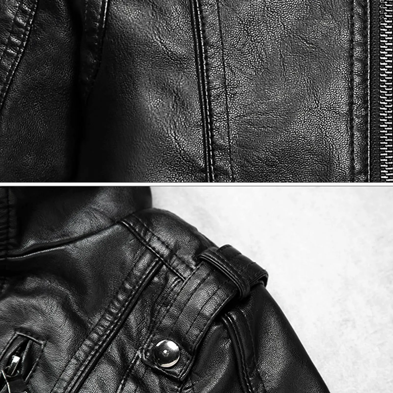 Шкіряна куртка L SERVER Дитяча для хлопчиків зі стійкою коміром, штучна шкіра, фото №6