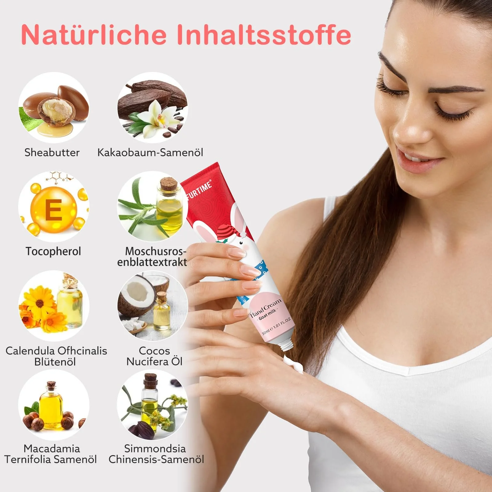 Крем для рук FURTIME Mini Set, 10 шт. Міні-крем для рук різдвяний набір для дуже сухої шкіри, фото №4