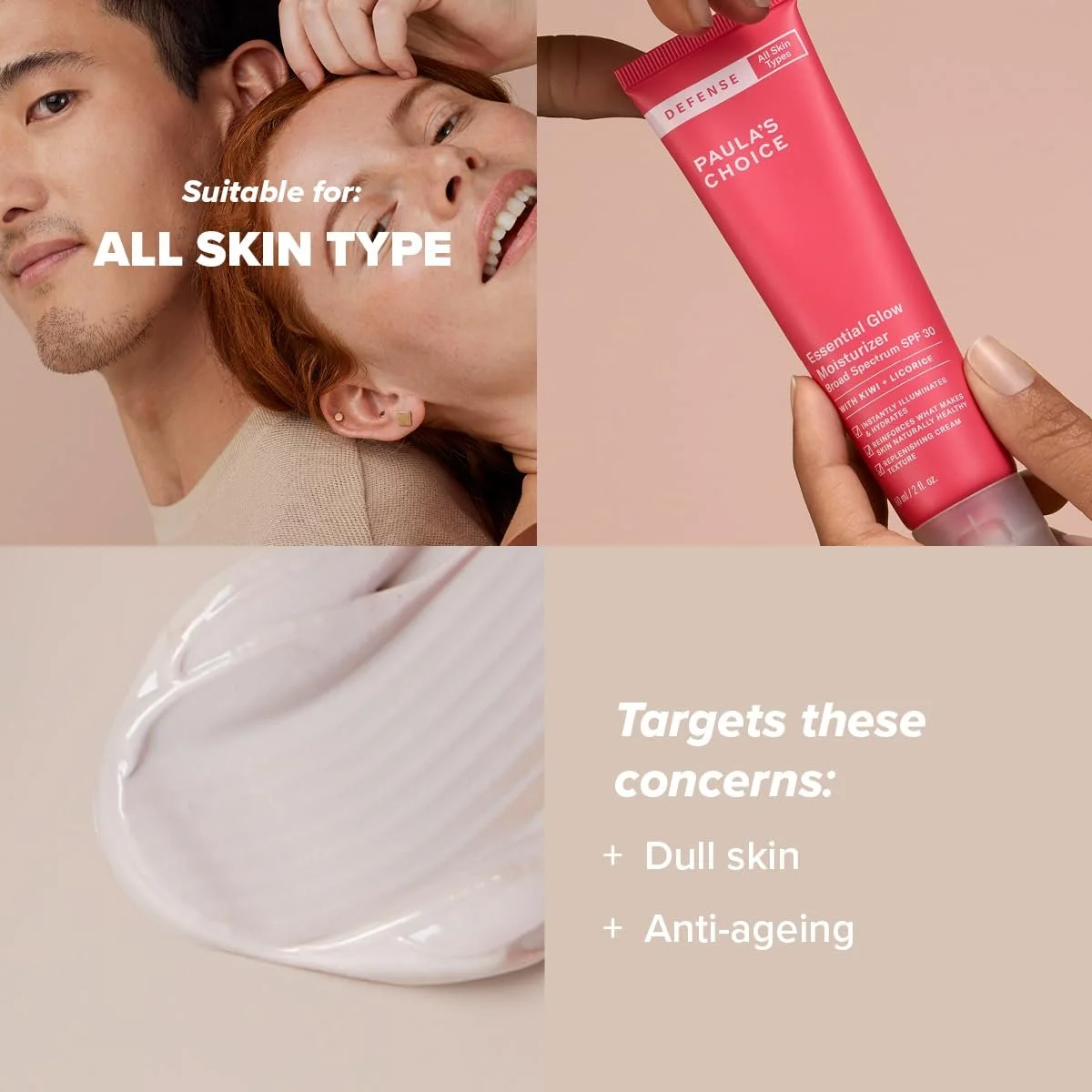 Денний крем Paula's Choice Defense Glow SPF 30 Мінеральний із Zinc Oxide та Argan Oil Зволожувальний проти зморщок 60 мл, фото №3 Денний крем Paula's Choice Defense Glow SPF 30 Мінеральний із Zinc Oxide та Argan Oil Зволожувальний проти зморщок 60 мл, фото №3