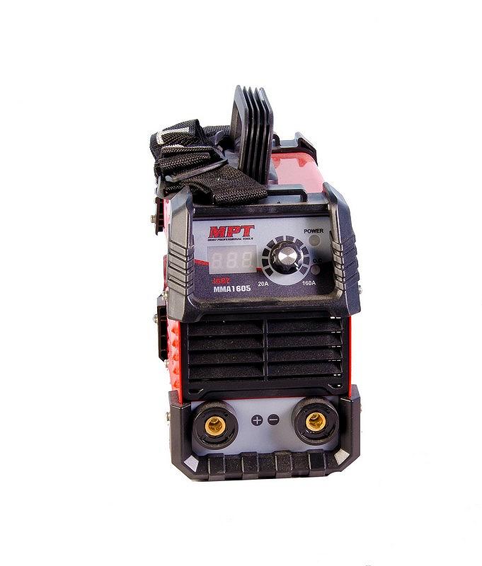 Аппарат зварювальний інверторного типу MPT 20-160 А 1.6-4.0 мм аксесуари 6 шт MMA1605, фото №2