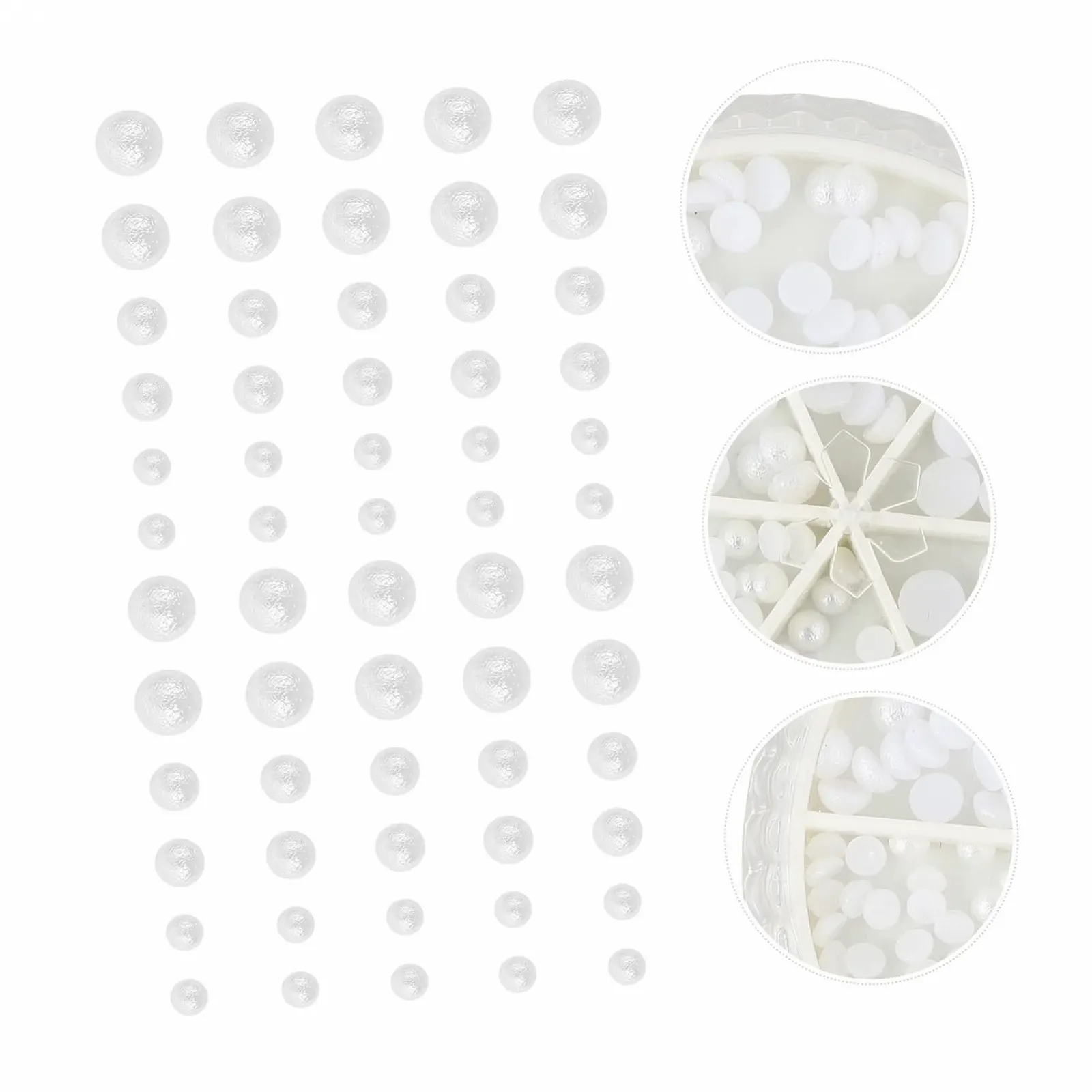 Украшения для ногтей Mikinona 2 коробки, ABS, белые, фото №2