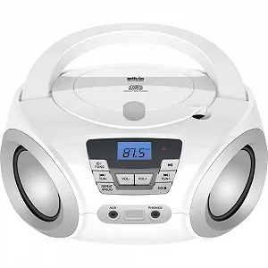 Радиоприемник Silva-Schneider PCD 19.1 FM, CD-проигрыватель, AUX, питание от сети и батареек, белый - Фото 1