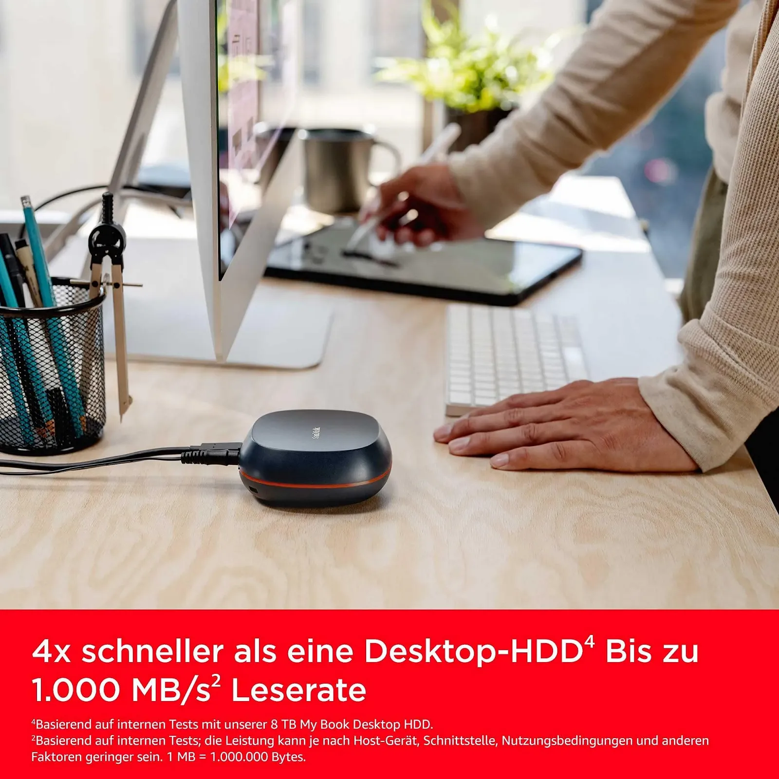 SSD SanDisk Desk Drive 4TB 1000MB/s exFAT USB Type-C, фото №4 SSD SanDisk Desk Drive 4TB 1000MB/s exFAT USB Type-C, фото №4
