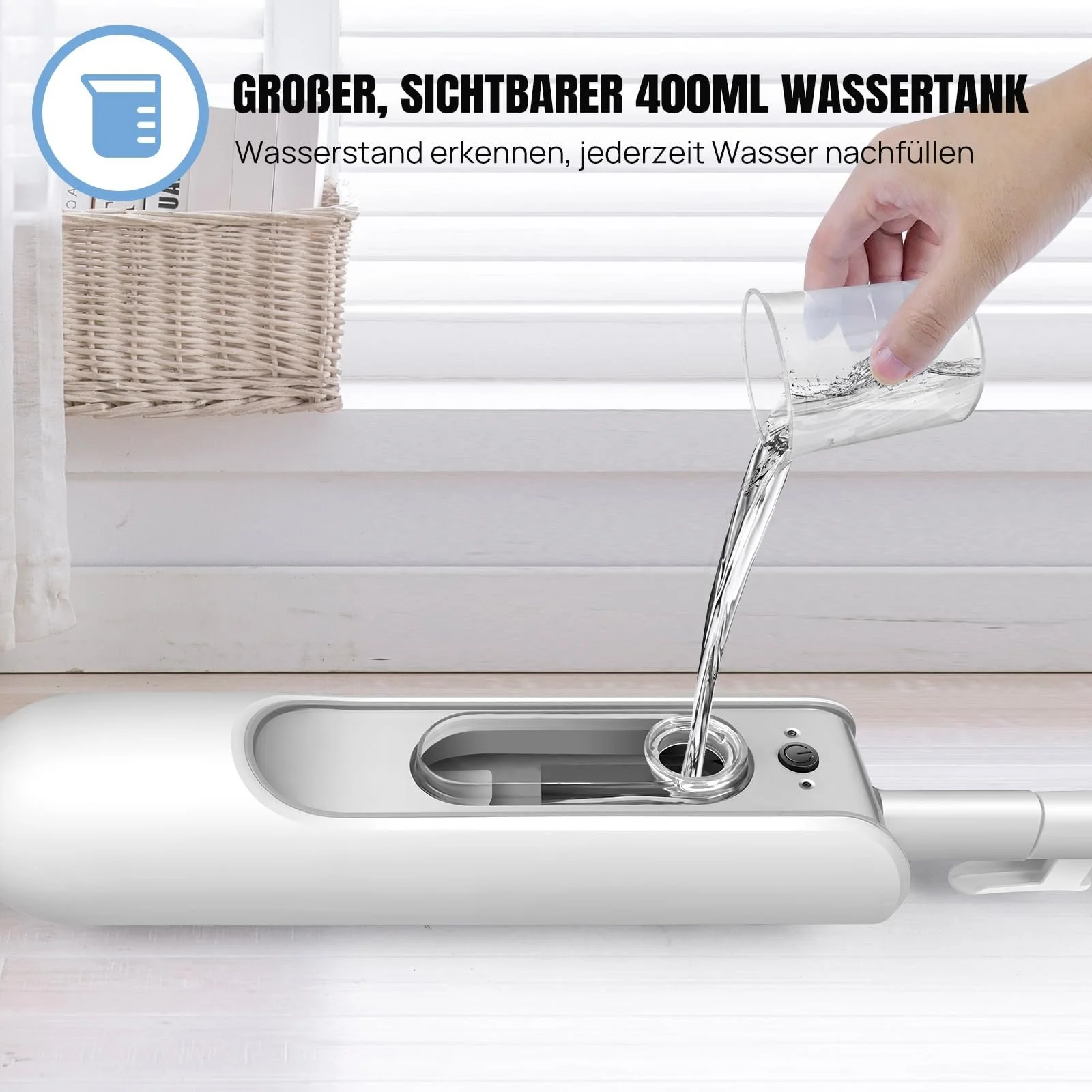 Парова швабра Premium Steam Mop Pro 1500W 400 мл 32 г/хв, фото №3