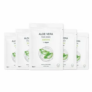 Маска для обличчя by Amazon Aloe Vera заспокійлива 18 мл, 5 шт - Фото 1