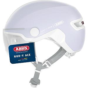 Шлем ABUS City HUD-Y ACE с козырьком и магнитной перезаряжаемой светодиодной подсветкой - Фото 1
