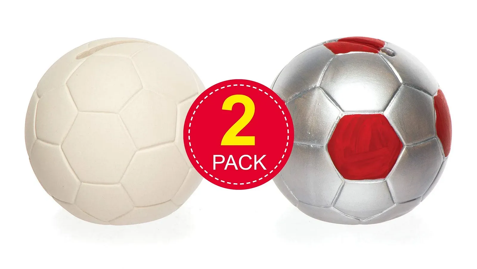 Копилка Baker Ross Football AR425 керамическая для росписи 2 шт. 8.5 см, фото №2