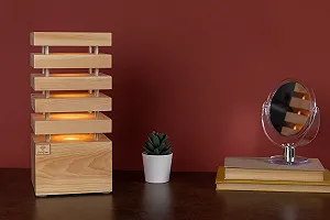 Настільна лампа HolzGlanz 14 x 14 x 30 см LED Pine Wood synthetic.ua - Фото 1