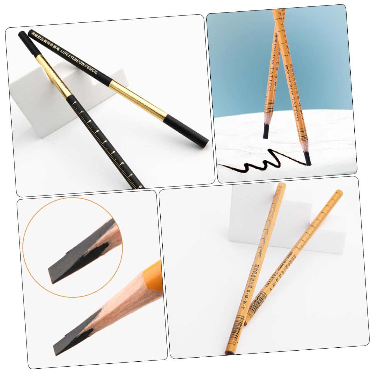 Косметичний олівець для брів HONMEET Eyebrow Pencil Pens Brown Lady Wooden, фото №3