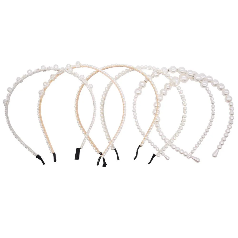 Набор обручей на голову с жемчугом., фото №1