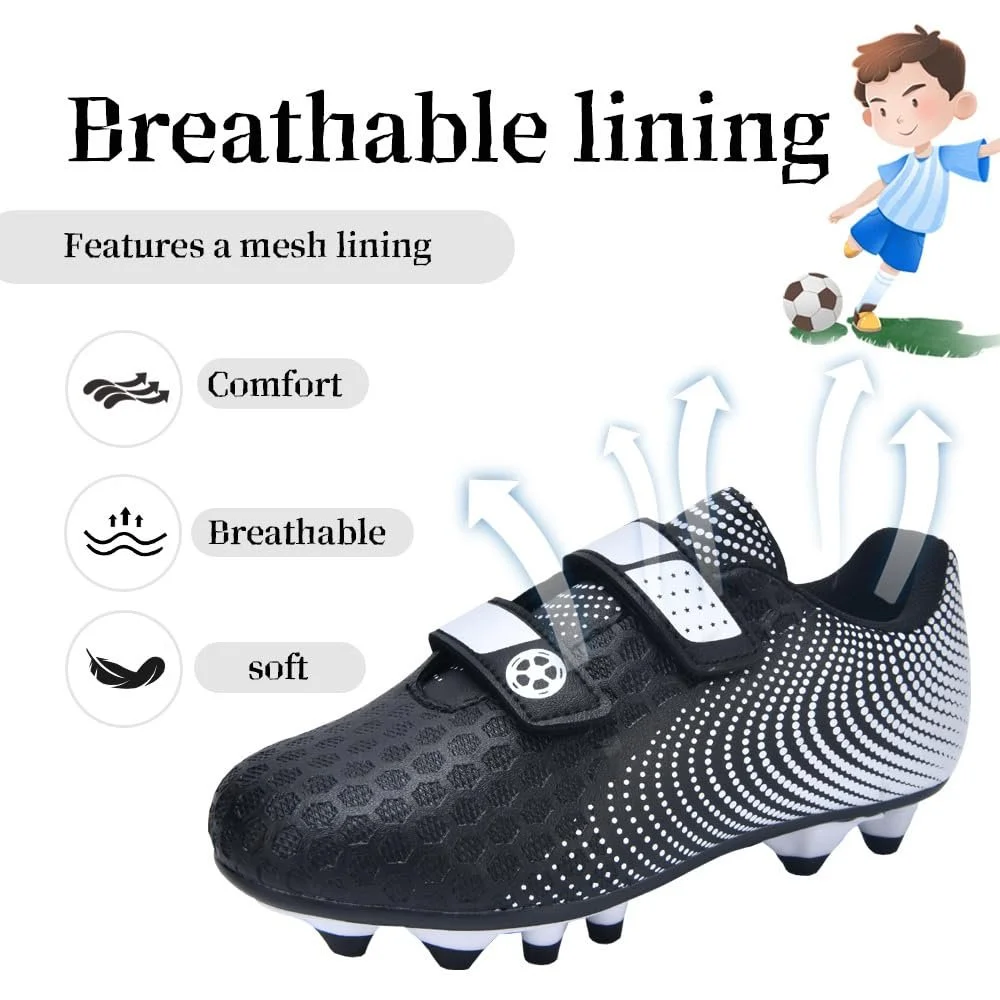 Футбольные Бутсы Детские для мальчиков и девочек для твердой почвы Спортивная тренировочная обувь для футбола дышащие нескользящие унисекс размер 28-37, фото №4