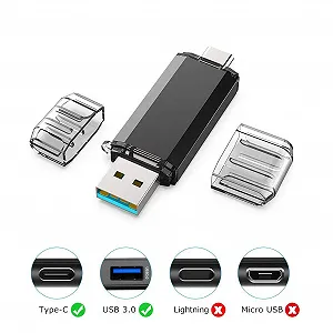 USB-флеш-накопитель KEXIN 128 ГБ USB 3.0 Type-C USB-A 110 МБ/с цена на synthetic.ua - Фото 1 USB-флеш-накопитель KEXIN 128 ГБ USB 3.0 Type-C USB-A 110 МБ/с synthetic.ua - Фото 1