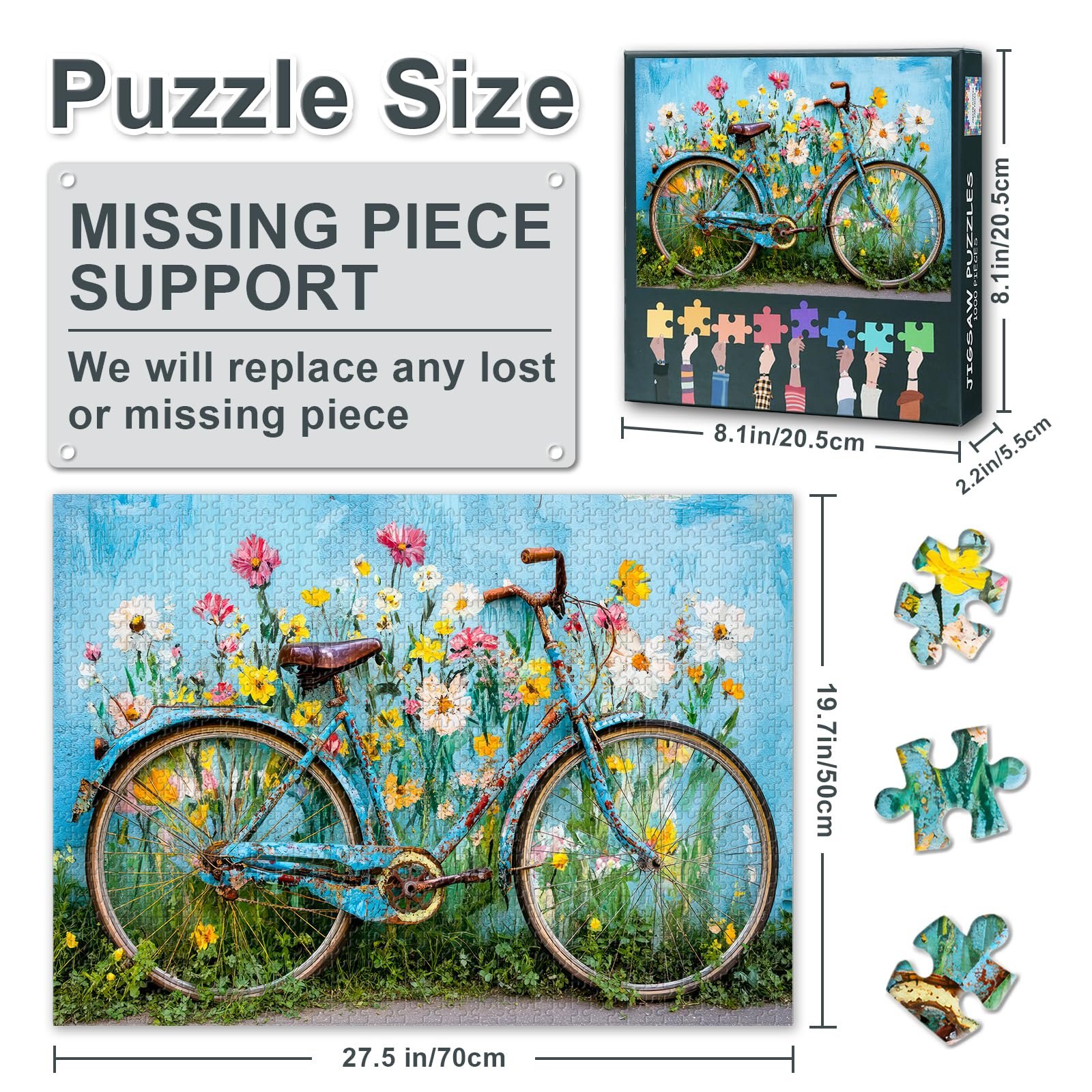 Пазл Vintage Bicycle 1000 елементів 70 x 50 см, фото №3