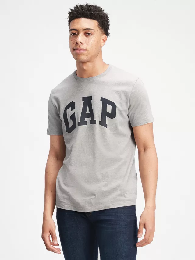 Футболка GAP V-BASIC LOGO T 550338-00 Серая XL, фото №1
