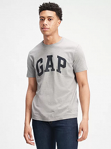 Футболка GAP V-BASIC LOGO T 550338-00 Серая XL - Фото 1