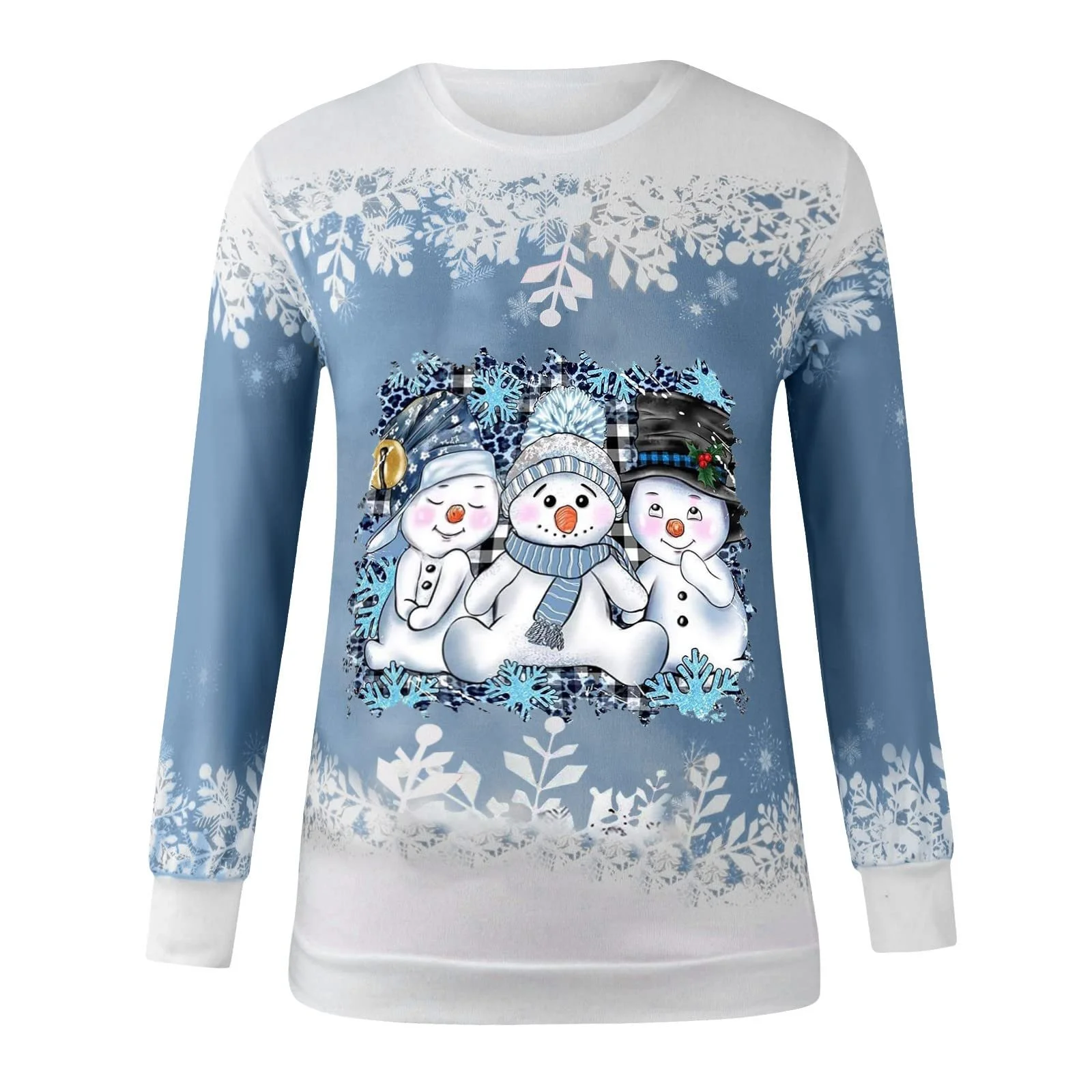 Блузка Рождественская Женская Рождественский Принтованный Джемпер Рождественская Рубашка Элегантные Рождественские Топы Большие Размеры Уютный Джемпер с Длинными Рукавами Уродливый Рождественский Свитер с Длинными Рукавами Рождественский Наряд, фото №3