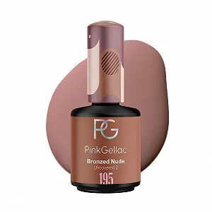 Гель-лак Pink Gellac 195 Bronzed Nude, 15 мл, коричневый - Фото 1