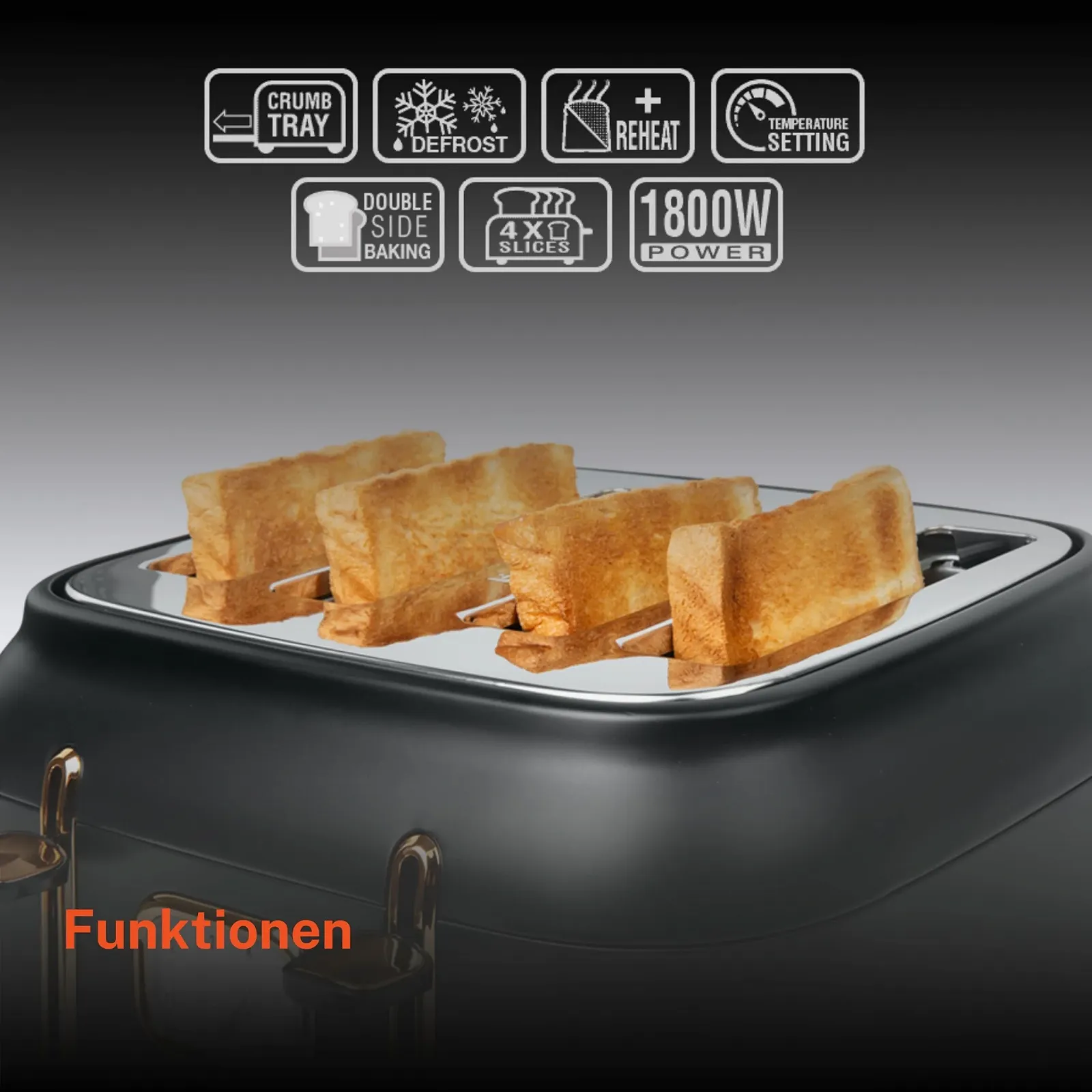 Тостер Muse MS-131 BC, чорний, фото №6 Тостер Muse MS-131 BC, чорний, фото №6