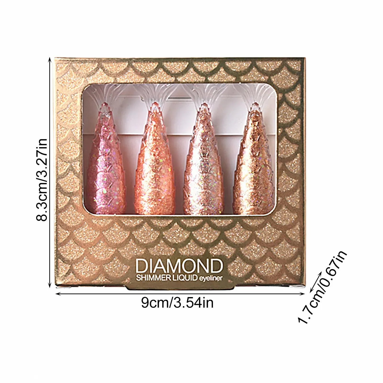 Карандаш для глаз Glänzende, с блестками, 4 цвета, фото №5