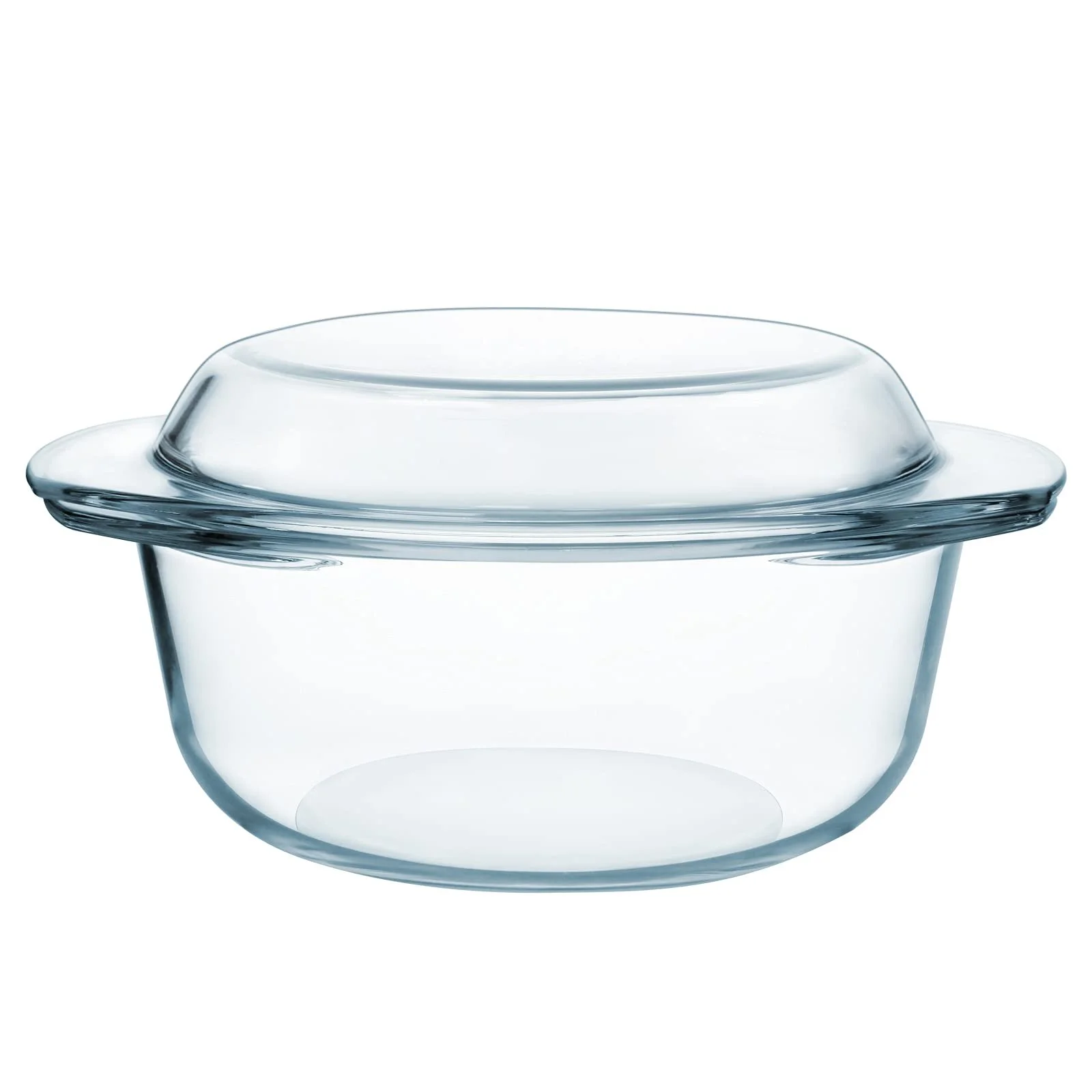 Форма для запекания NUTRIUPS Стеклянная с крышкой Круглая 2.5 л 20 см, фото №1