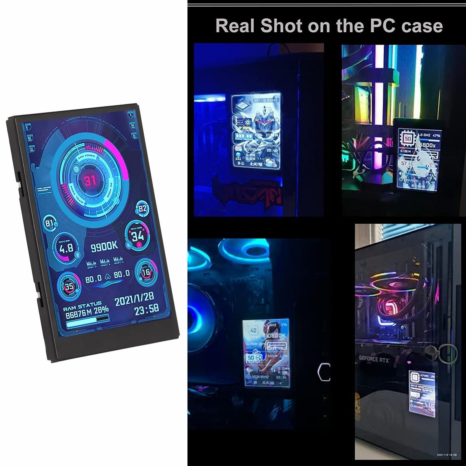 Монітор температури процесора Goshyda 3.5 дюйма IPS USB Екран 360° обертальний Type-C Суб-екран, фото №5