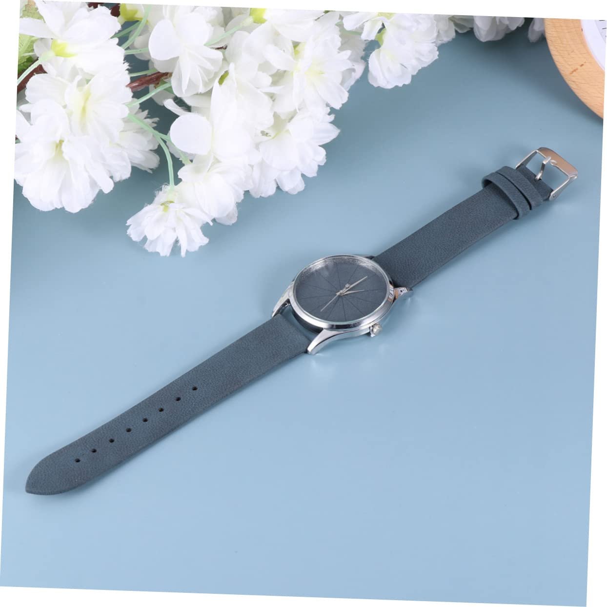 Кварцовий Годинник Beaupretty Жіночий Тонкий Шкіряний Ремінець Мінімалістичний Дизайн Синій, фото №7