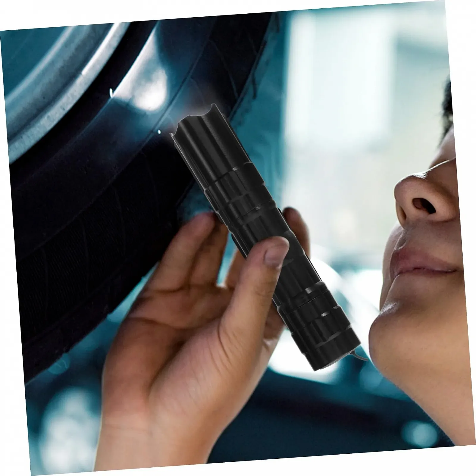 Ліхтарик Алюмінієвий сплав Компактний Водонепроникний Міцний Для екстреного використання Брелок Срібний/Чорний, фото №8