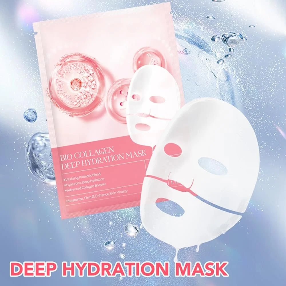 Маска для обличчя з колагеном (4 шт.) Зволожуюча, глибоке зволоження та підтяжка, фото №3 Маска для обличчя з колагеном (4 шт.) Зволожуюча, глибоке зволоження та підтяжка, фото №3