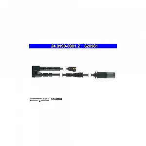 Датчик износа тормозных колодок ATE 24.8190-0981.2 для MINI передний мост слева - Фото 1