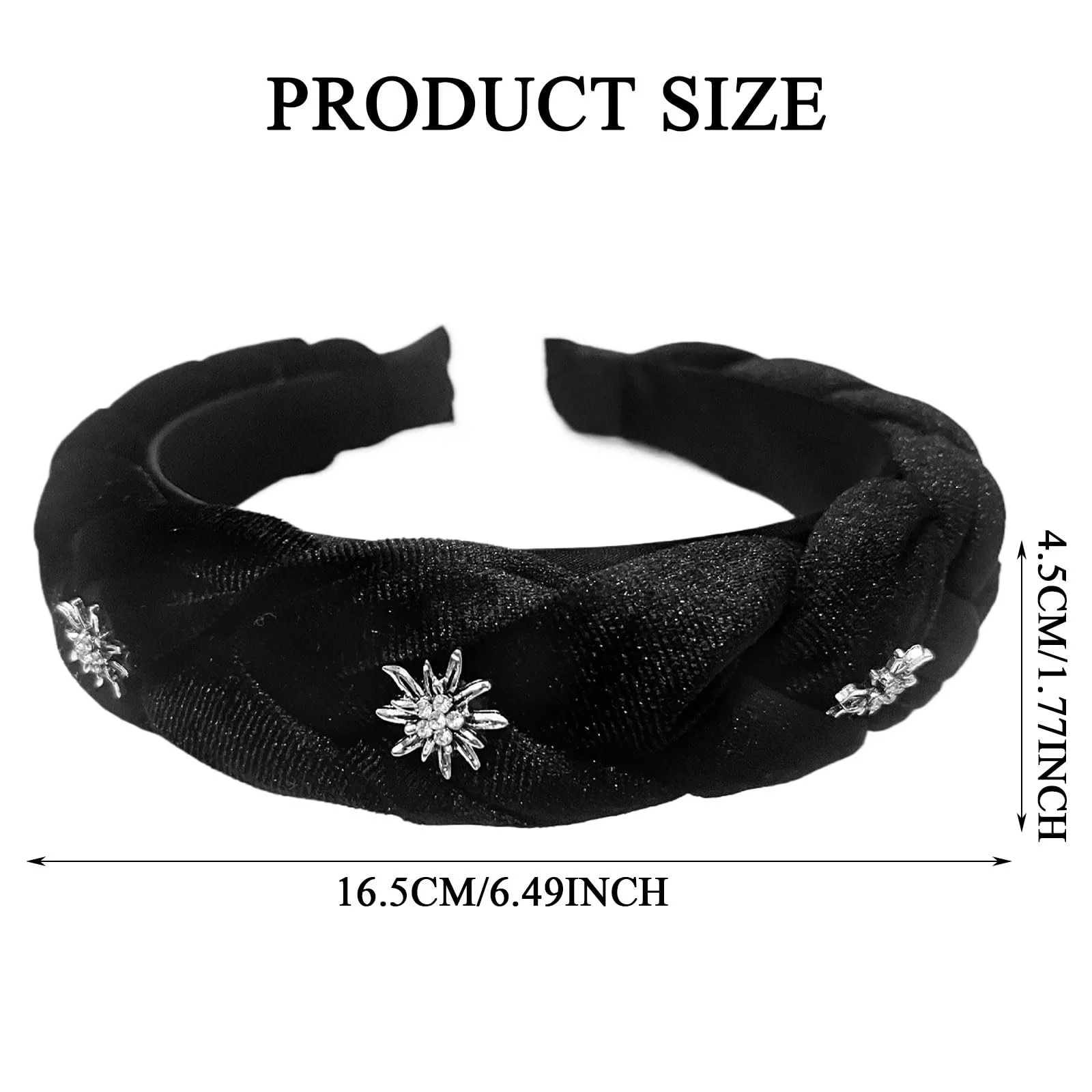 Обруч Бархатный Черный, фото №2