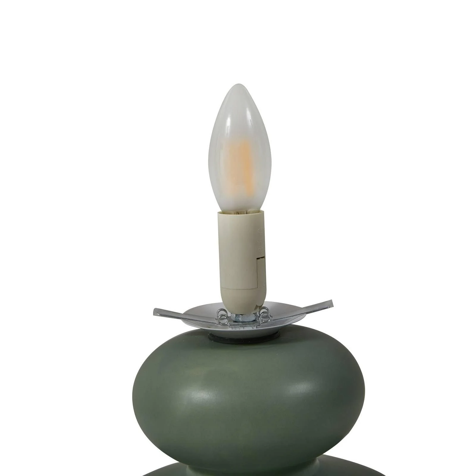 Настільна лампа Lucande Fidelo скандинавська зелена кераміка 1 лампочка E14, фото №10