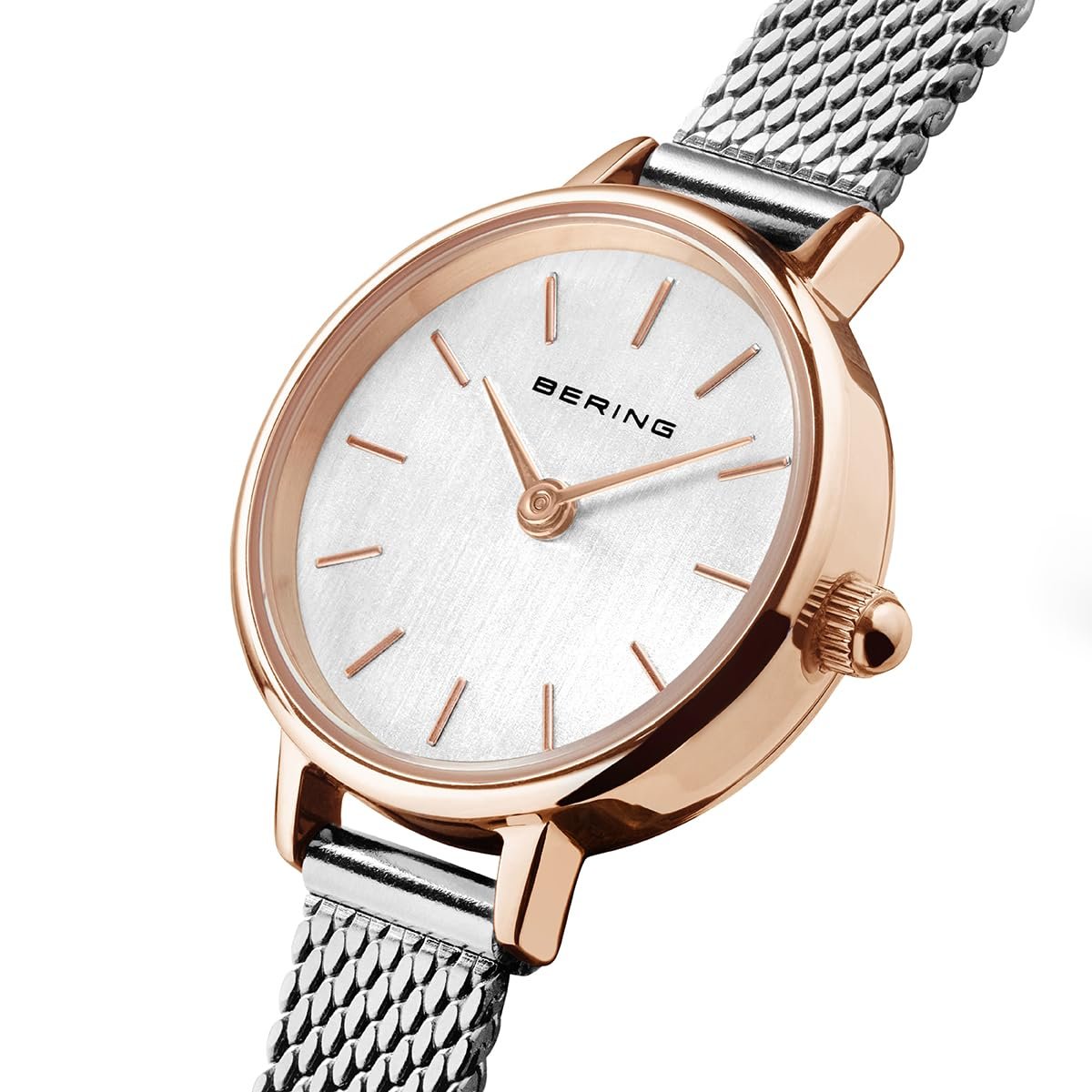 Женские часы Кварцевый BERING Classic Collection 11022-064 Розовый Браслет, фото №4