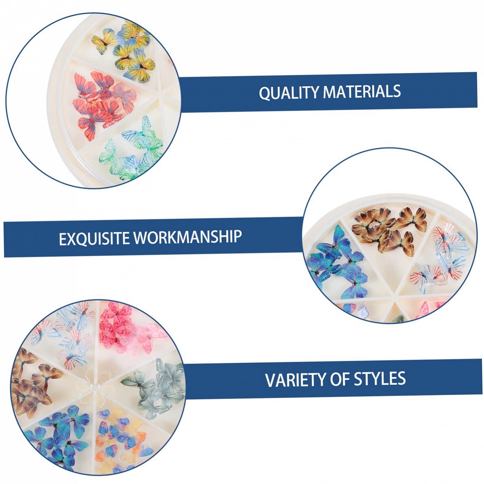 Прикраса для нігтів Метелик Healeved Діаманти Стрази Метелик, фото №6