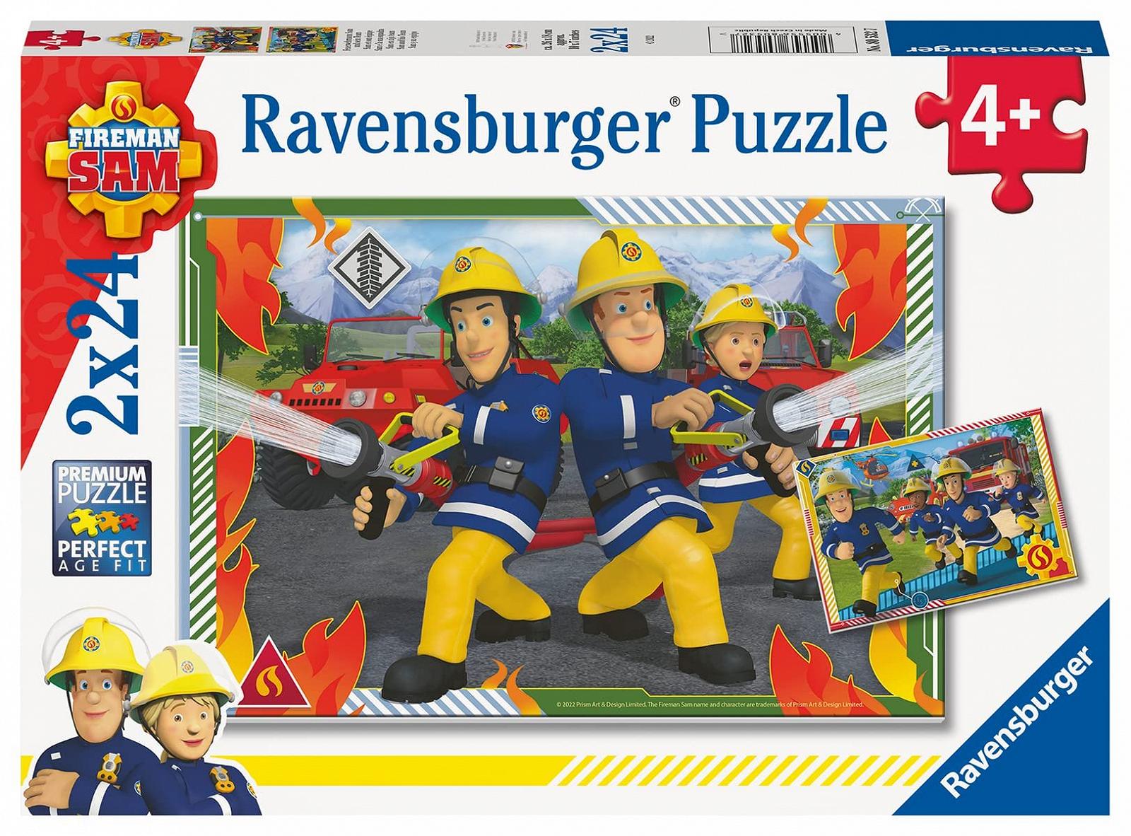 Детский пазл Ravensburger Fireman Sam and His Team 80532 2 x 24 элемента, фото №1