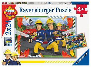 Детский пазл Ravensburger Fireman Sam and His Team 80532 2 x 24 элемента - Фото 1