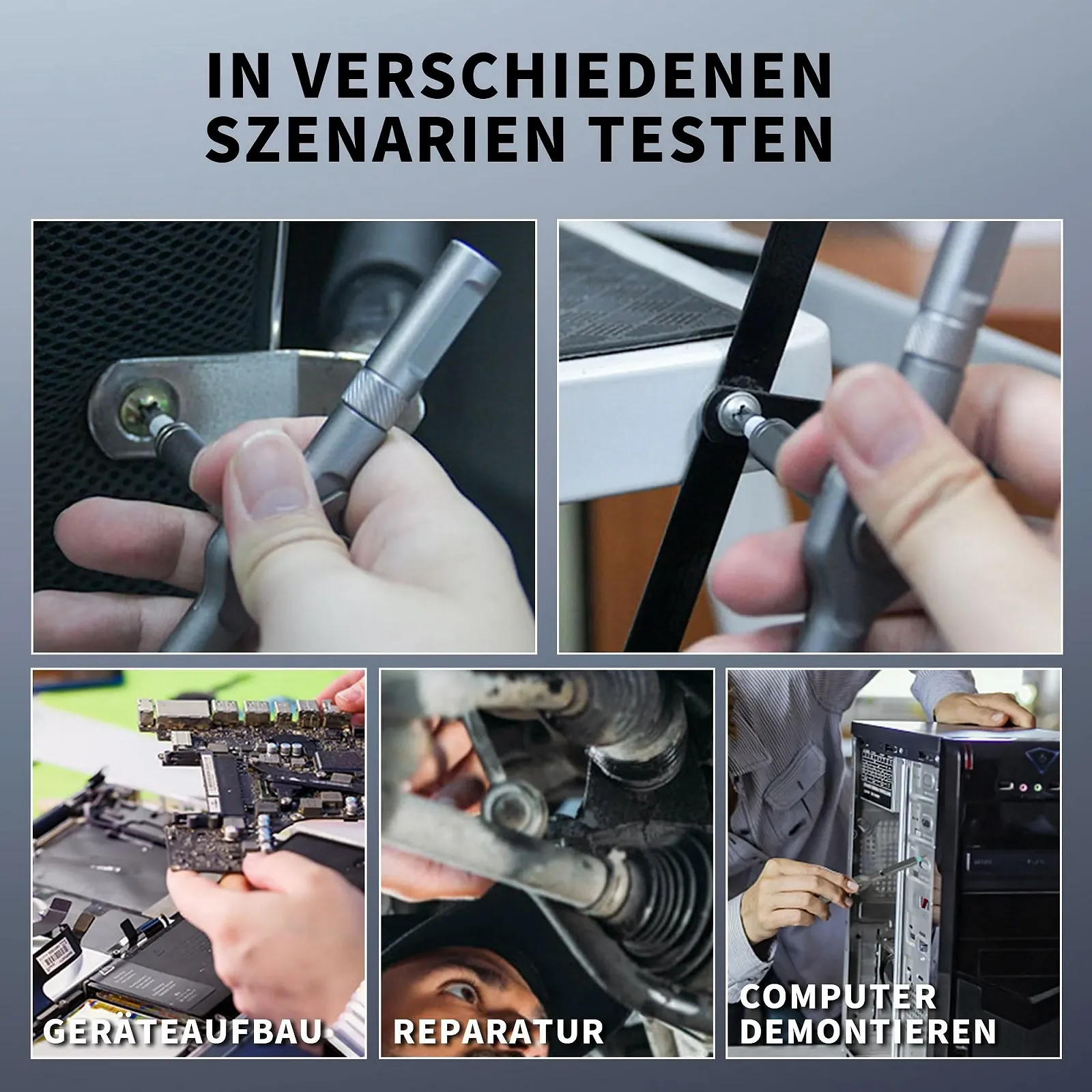 Набір магнітних викруток 42-в-1 Зі знімною ручкою-тріскачкою, 40 біт, Т-подібна ручка, кейс для зберігання, фото №3