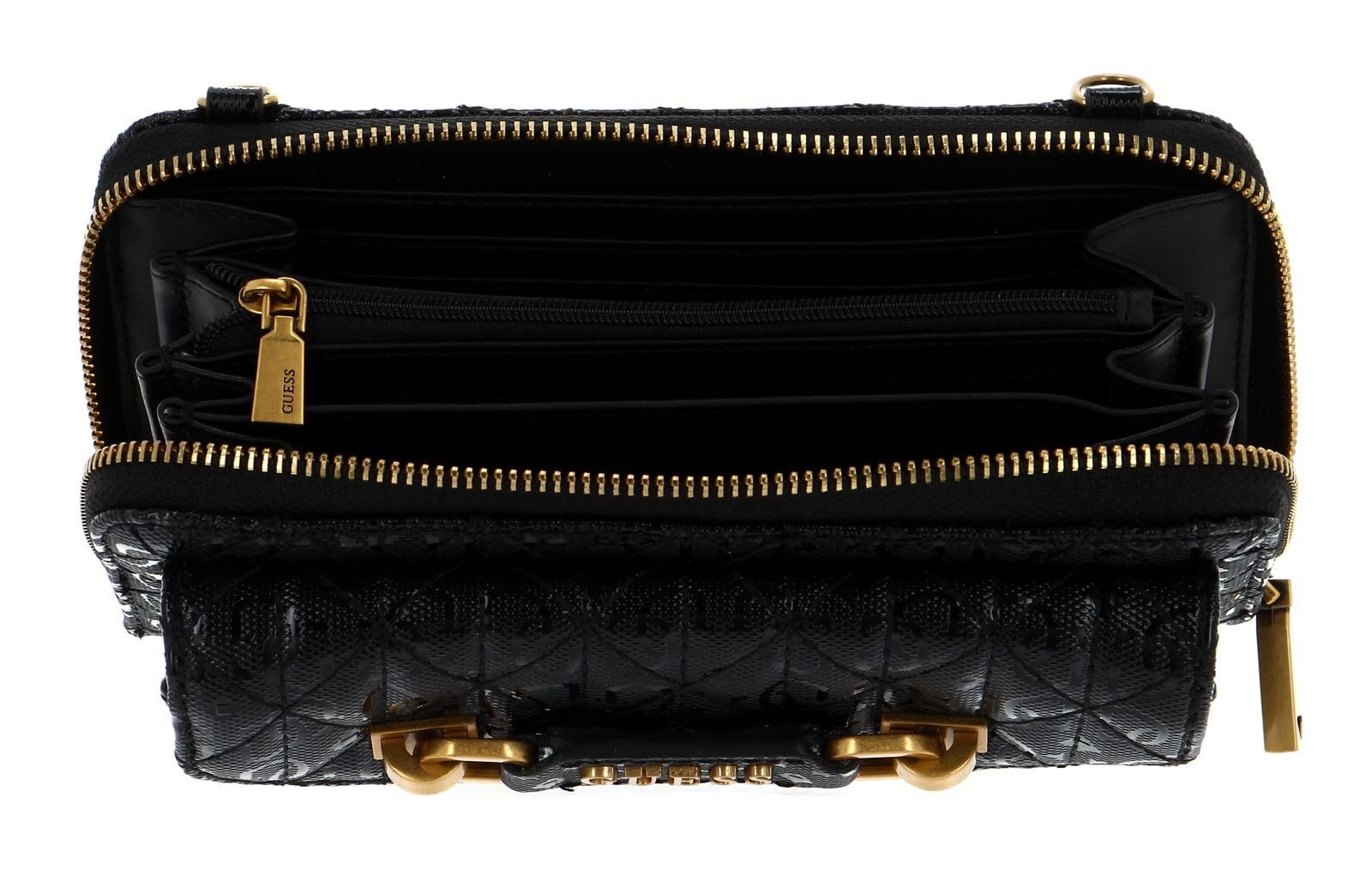 Кошелек GUESS Aveta Mini Crossbody Flap Organiser Черный, черный, Элегантный, фото №5