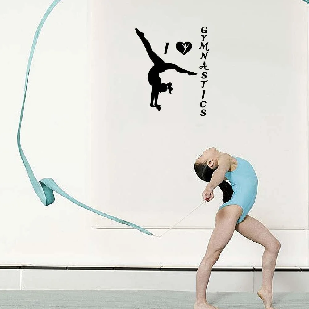 Настінна наклейка SUPERDANT Gymnastics Вінілова Водонепроникна Чорний, фото №3