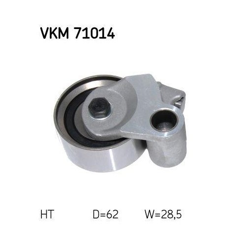 Ролик натягувача ременя ГРМ SKF VKM 71014 для TOYOTA, зліва зверху, зверху, фото №2 Ролик натягувача ременя ГРМ SKF VKM 71014 для TOYOTA, зліва зверху, зверху, фото №2