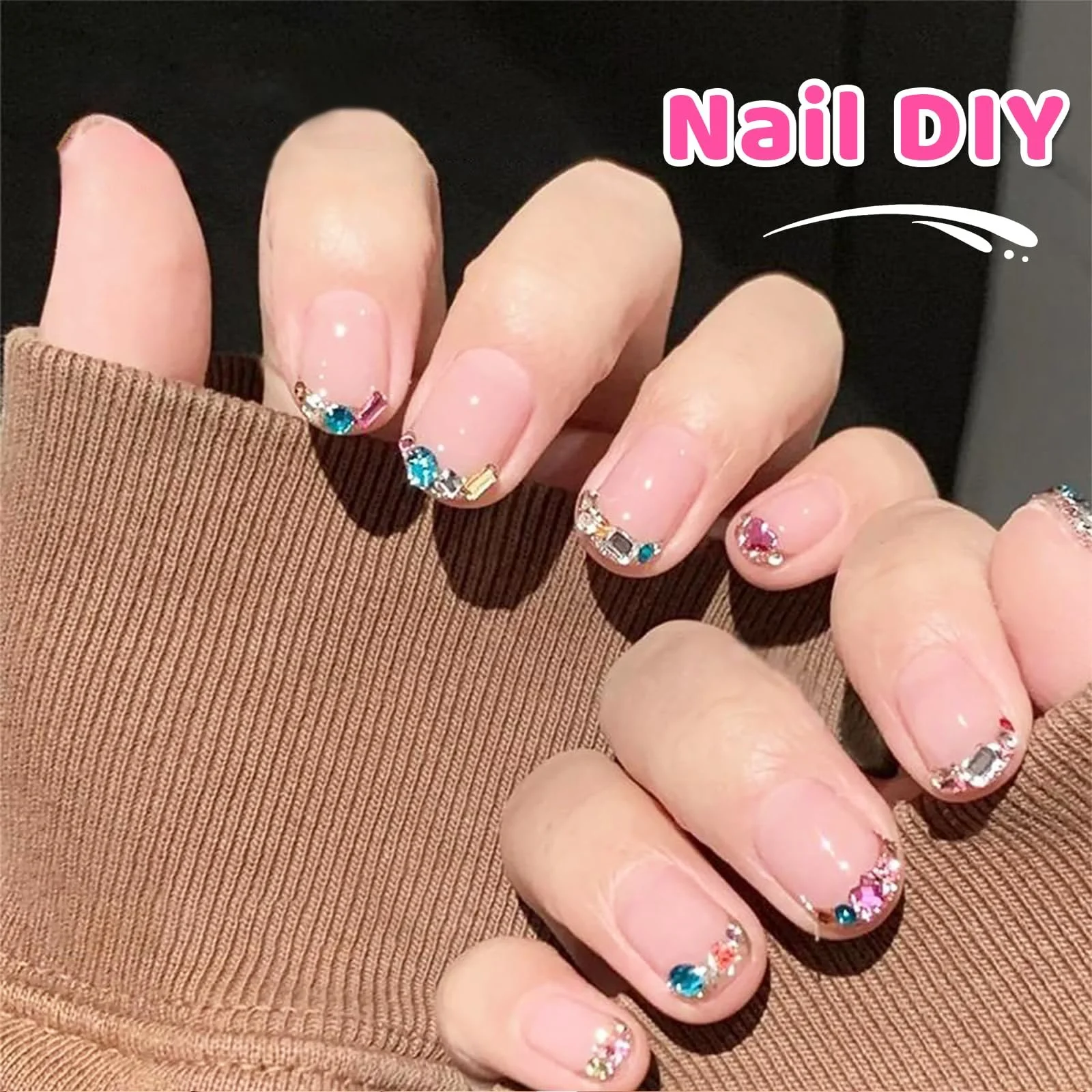 Підвіски для нігтів 3D Стрази Французький стиль Різні форми Кольоровий 3000 шт., фото №3