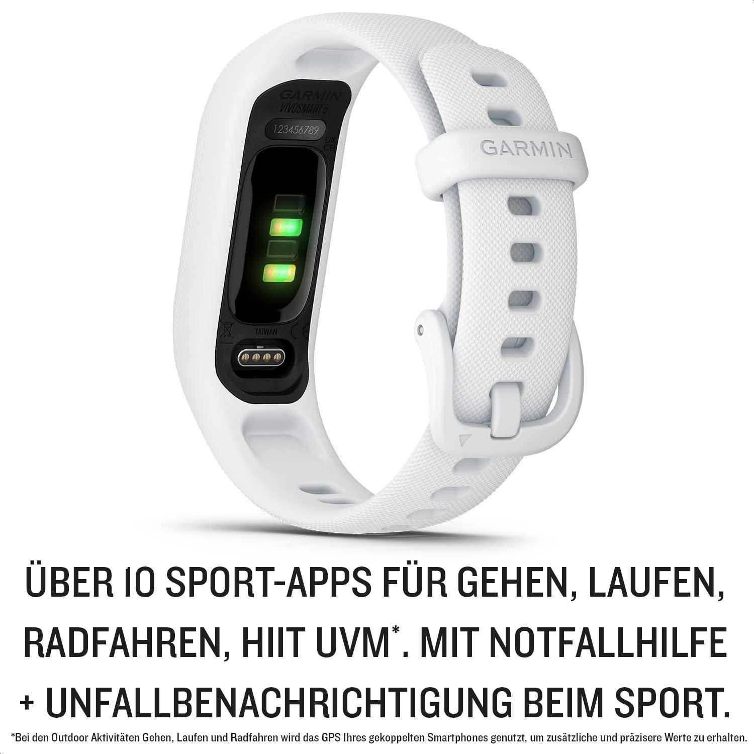 Фітнес-браслет Garmin Vivosmart 5 OLED, Монітор серцевого ритму, фото №4