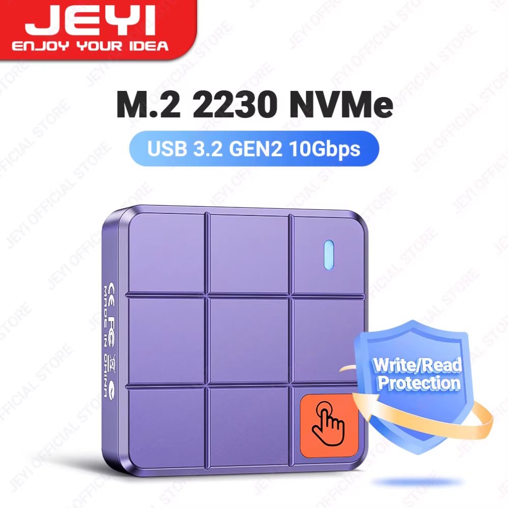 Зовнішній адаптер Jeyi 2230Pro 10Gbps M.2 NVMe SSD to USB з сенсором, фото №1