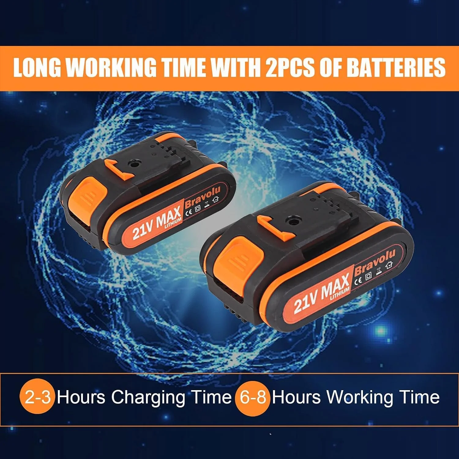 Електричний секатор Bravolu 30 мм з двома літієвими батареями 2.0 Ah, фото №7